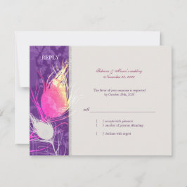 Stilvolle RSVP-Karte für Peacock Charm Wedding RSVP Karte