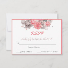 Stilvolle RSVP-Karte - vollständig anpassbar RSVP Karte