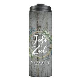 Stilvolle Rustikale Leafy Wreath Wedding Thermal T Thermosbecher