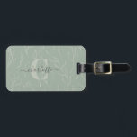 Stilvolle Rustikale Sage Botanischer Monogramm Nam Gepäckanhänger<br><div class="desc">Personalisierte,  stilvolle Rustikale Verpackung Botanische Monogramm Name Gepäckmarke</div>
