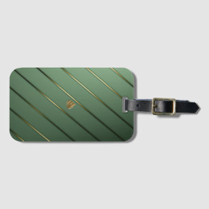 Stilvolle Sage Green & Gold Gepäckanhänger
