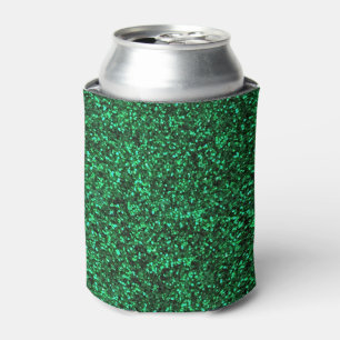 Stilvolle schillernde grüne Sequin-Glitzern Dosenkühler