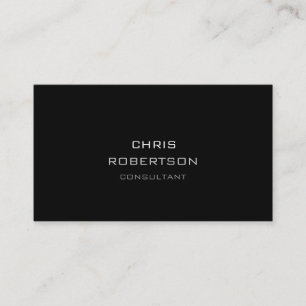 Stilvolle Schlichte Black Attractive Business Card Visitenkarte