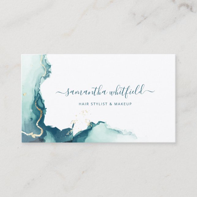 Stilvolle Schrift Marmor Achat Abstraktes Muster  Visitenkarte (Vorderseite)