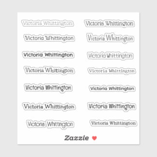Stilvolle Schrift- und Kalligrafiebezeichnung Aufkleber