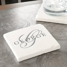 Stilvolle Schwarz-Grau-Monogramm-Anfangsbuchstaben