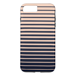 Stilvolle schwarz-rosa Monogramm Streifen Case-Mate iPhone Hülle