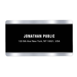 Stilvolle Schwarz-Silber-Elegant-Vorlagenausliefer