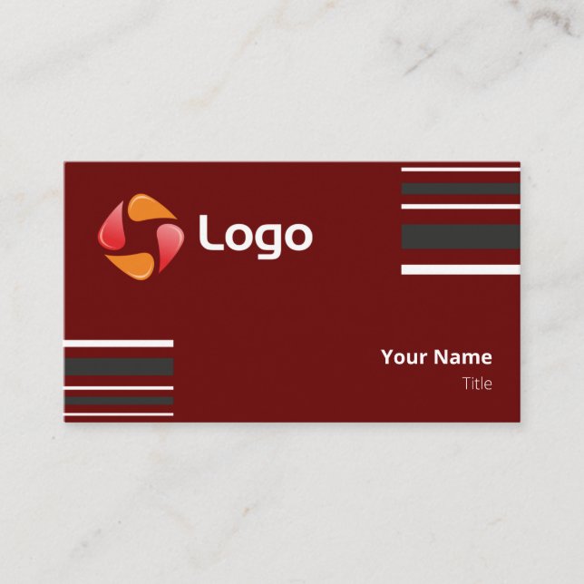 Stilvolle Schwarz-Weiß-Minimal-Squared-Linien Visitenkarte (Vorderseite)