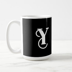 Stilvolle Schwarz-Weiß-Tasse Kaffeetasse