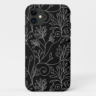Stilvolle Schwarz-weiße Blume iPhone 5 Fall Case-Mate iPhone Hülle