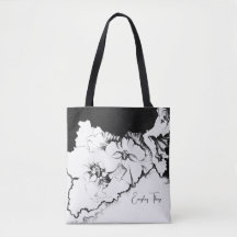 Stilvolle schwarz-weiße originale Stipple-Kunst-Bl