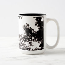 Stilvolle Schwarz-weiße Tasse