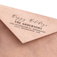 Stilvolle Script Calligraphy Happy Holidays Family