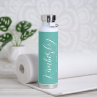 Stilvolle Script EDITABLE FARBE Water Flasche