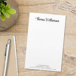 Stilvolle Script Monogram Briefpapier