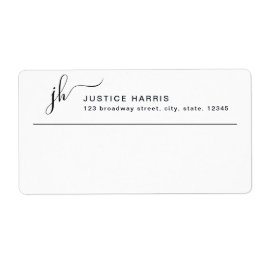 Stilvolle Script Monogram Modern Beruflich