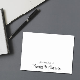 Stilvolle Script Monogram Post-it Klebezettel