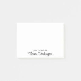 Stilvolle Script Monogram Post-it Klebezettel