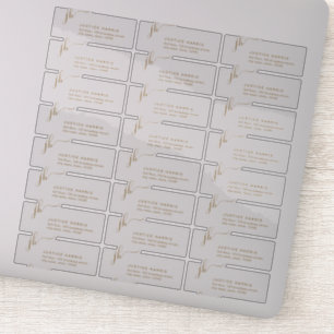 Stilvolle Script Monogram transparente Rücksendead Aufkleber