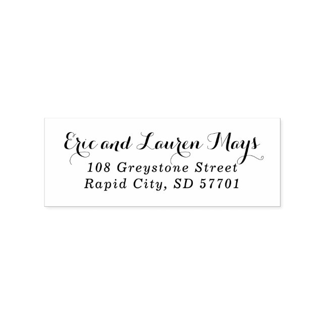Stilvolle Script-Rücksendeadresse-Briefmarke Gummistempel (Prägung)