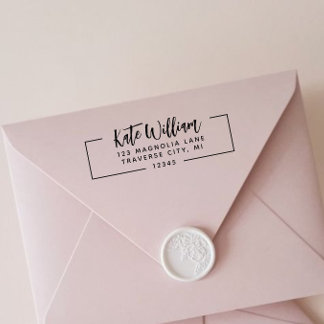 Stilvolle Script-Rücksendeadresse Selbstfarbige Br Permastempel