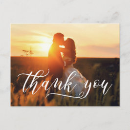Stilvolle Script Typografie | Hochzeit Danke Postkarte