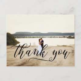 Stilvolle Script Typografie | Hochzeit Danke Postkarte