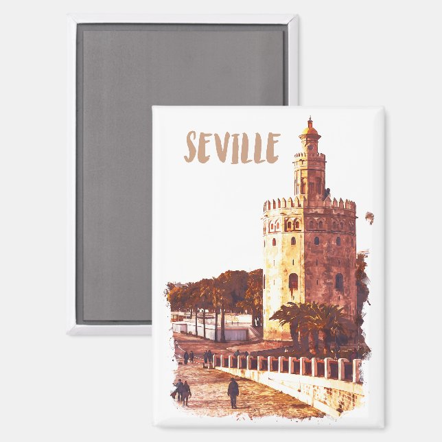 Stilvolle Sevilla Spanien Andalusien Reisen Magnet (Vorderseite/Rückseite)