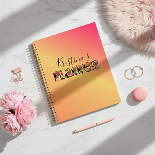 Stilvolle Shiny Imitats Gold Planner Typografie Planer