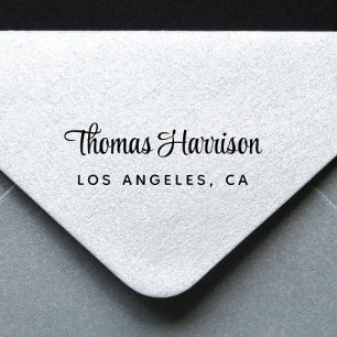 Stilvolle Signature-Script-Monogramm Permastempel