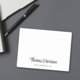 Stilvolle Signature-Script-Monogramm Post-it Klebezettel
