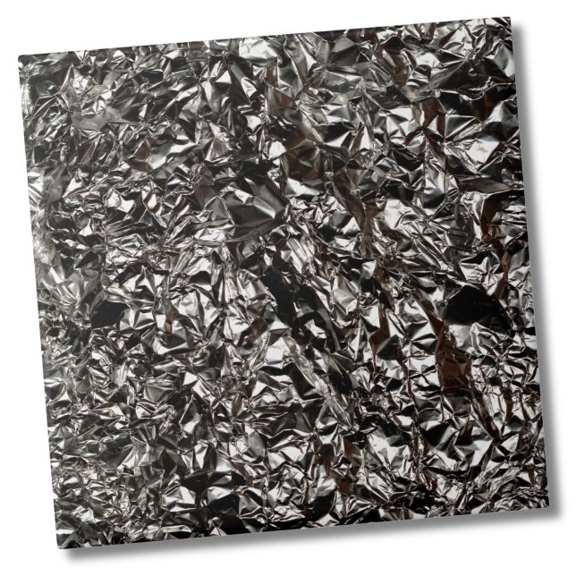 Stilvolle silberne Metallfolie Fliese (Stylish Unique Silver Metallic Foil Backsplash Ceramic Tile)