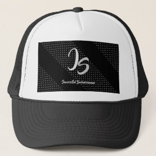 Stilvolle Silver Monogram für den erfolgreichen Ge Truckerkappe