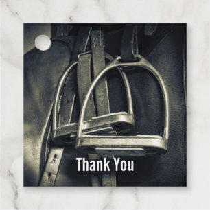 Stilvolle Silver Stirrups auf English Riding Saddl Geschenkanhänger
