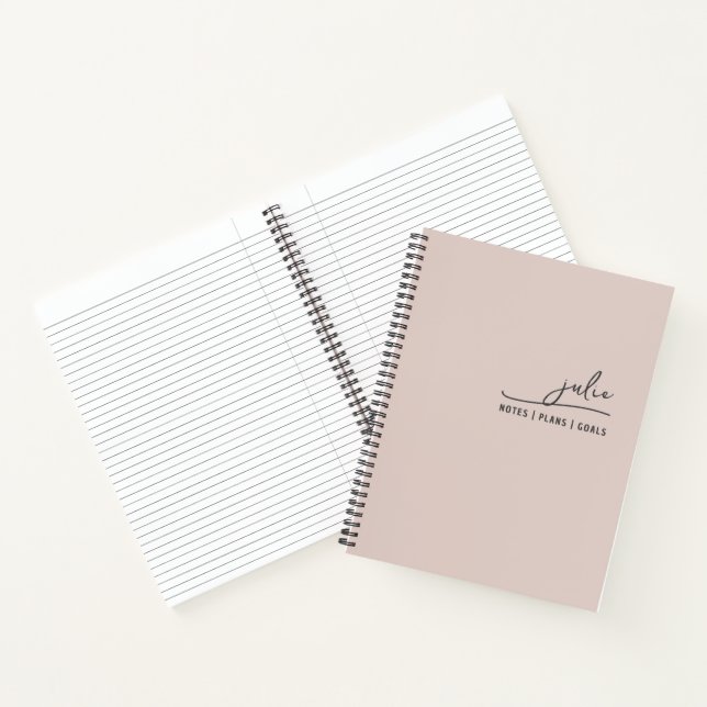 Stilvolle Skripte Roush Pink Business Personal Gir Notizbuch (Innenseite)