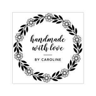 stilvolle Skriptkranz handgefertigte selbstfarbige Permastempel