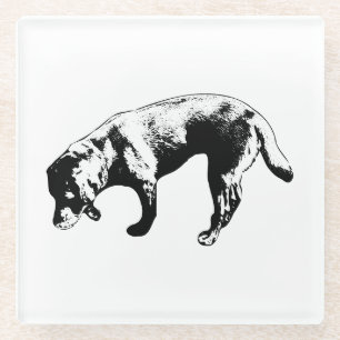 Stilvolle Sniffing Labrador Ink Art Untersetzer