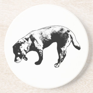 Stilvolle Sniffing Labrador Ink Art Untersetzer