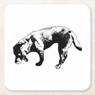 Stilvolle Sniffing Labrador Ink Art Untersetzer