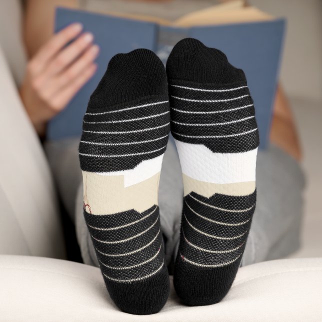 Stilvolle Socken mit einer Programmierungs-Drehung (Unterseite)