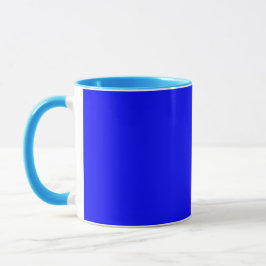 Stilvolle Solid Blue Combo-Tasse Tasse