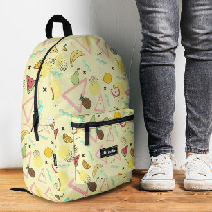 Stilvolle Sommer-Wassermelone Banane Ananas Gelb Bedruckter Rucksack