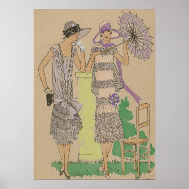 Stilvolle Spring Flappers, 20er Ladys Poster (Vorne)