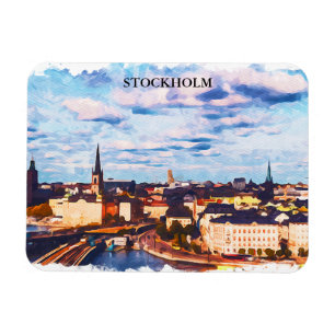 Stilvolle Stockholm Schweden Panorama City View Magnet