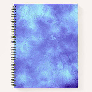 Stilvolle Storm Cloud-Effekt Muster Blau Notizbuch