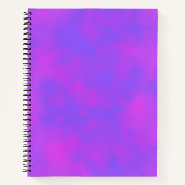 Stilvolle Storm Cloud-Effekt Muster Blau pink Notizbuch (Vorderseite)
