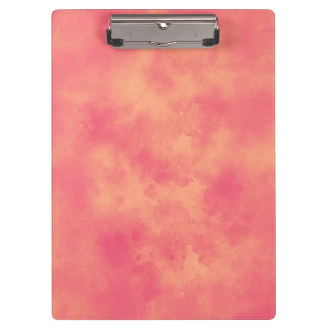 Stilvolle Storm Cloud-Effekt-Muster Peach Klemmbrett (Vorderseite)