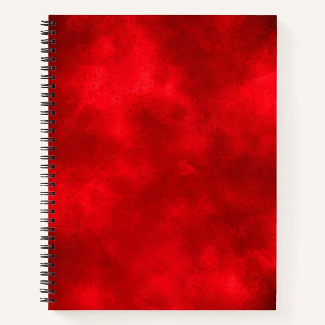 Stilvolle Storm Cloud-Effekt-Muster Rot Notizbuch (Vorderseite)