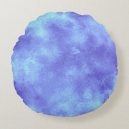 Stilvolle Storm Cloud-Effekt pastellblau Rundes Kissen